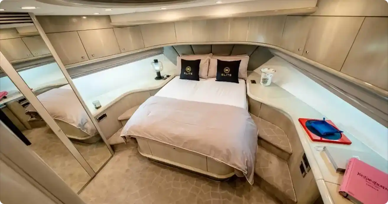 Sail Dubai’s waters with a Black Predator 105 yacht rental for events
